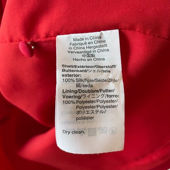 Madewell Silk Button-Down Cami Top in Red - Picture 4 of 4